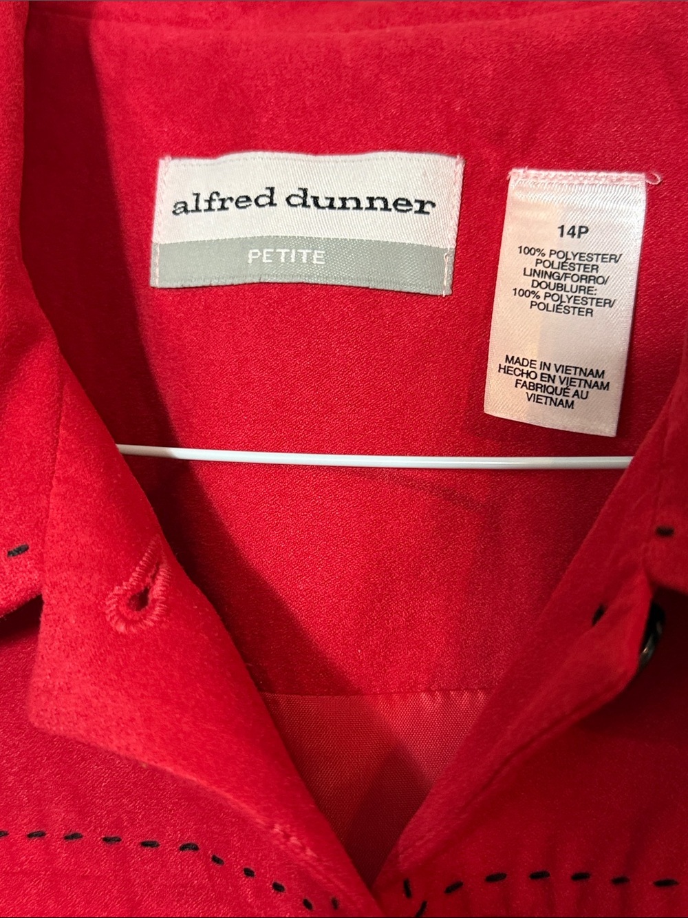 Alfred Dunner Red Structured Button-Front Blazer - Picture 2 of 5